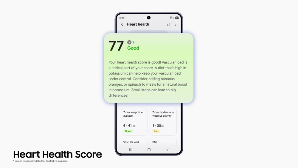 Health Score in Samsung Health app