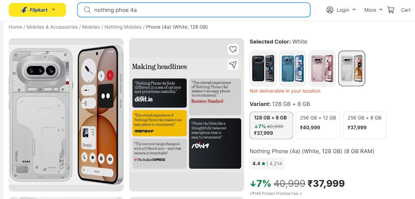 Nothing Phone (4a) price hike in India