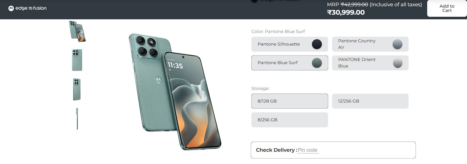 Motorola Edge 70 Fusion price hike