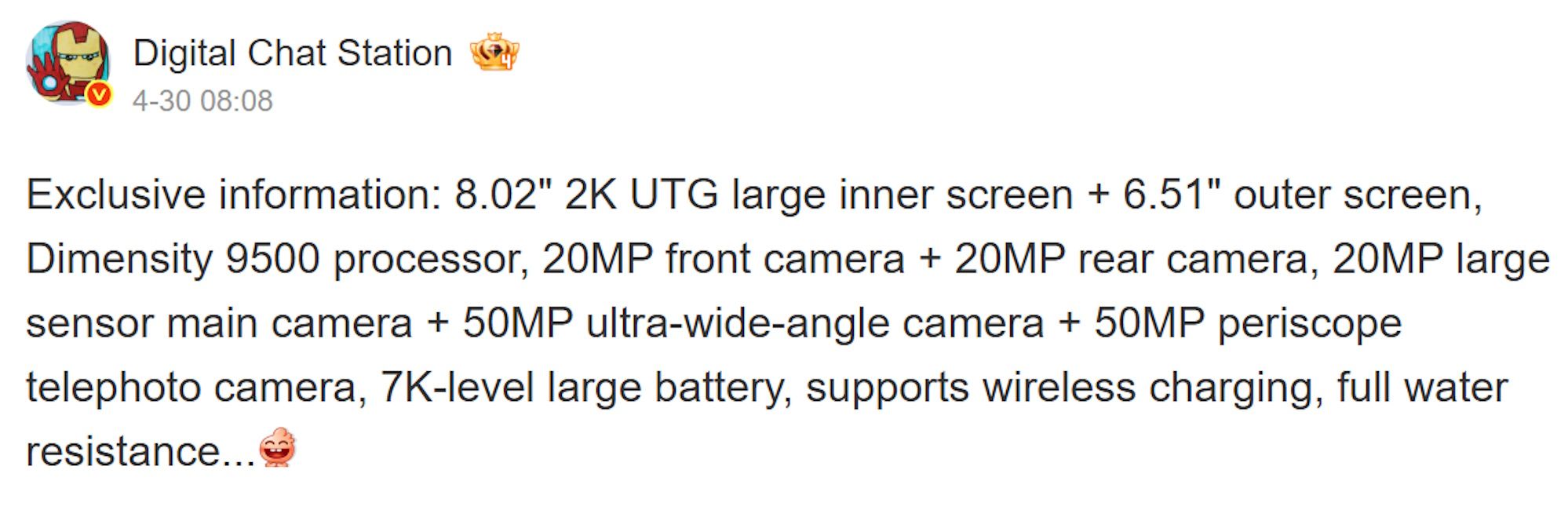 Vivo X Fold 6 leaked specs Vivo X Fold 6 leaked specs