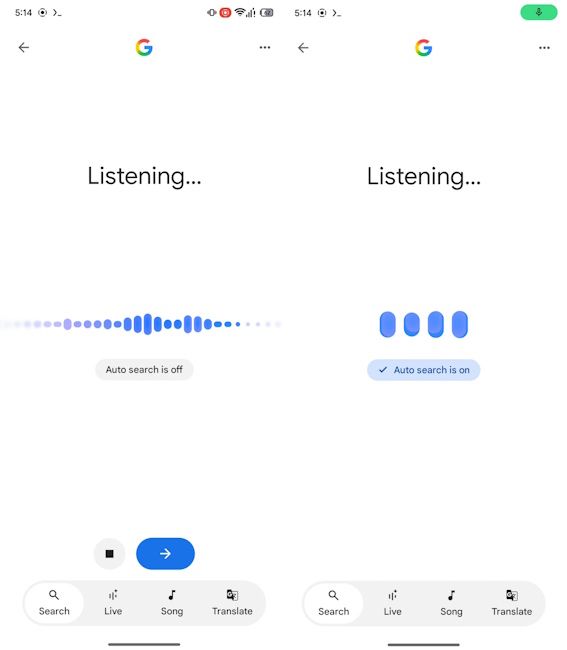 Auto Search On/Off designs