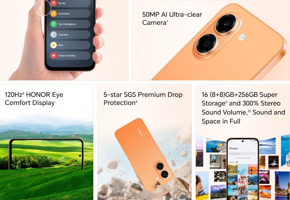 Honor X7e key specs at a glance