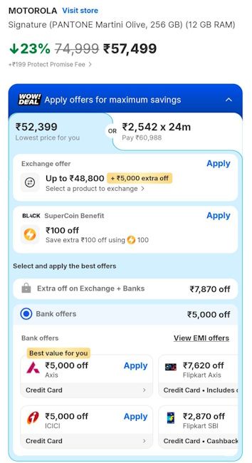 Motorola Signature Flipkart June Epic sale 2026 deal