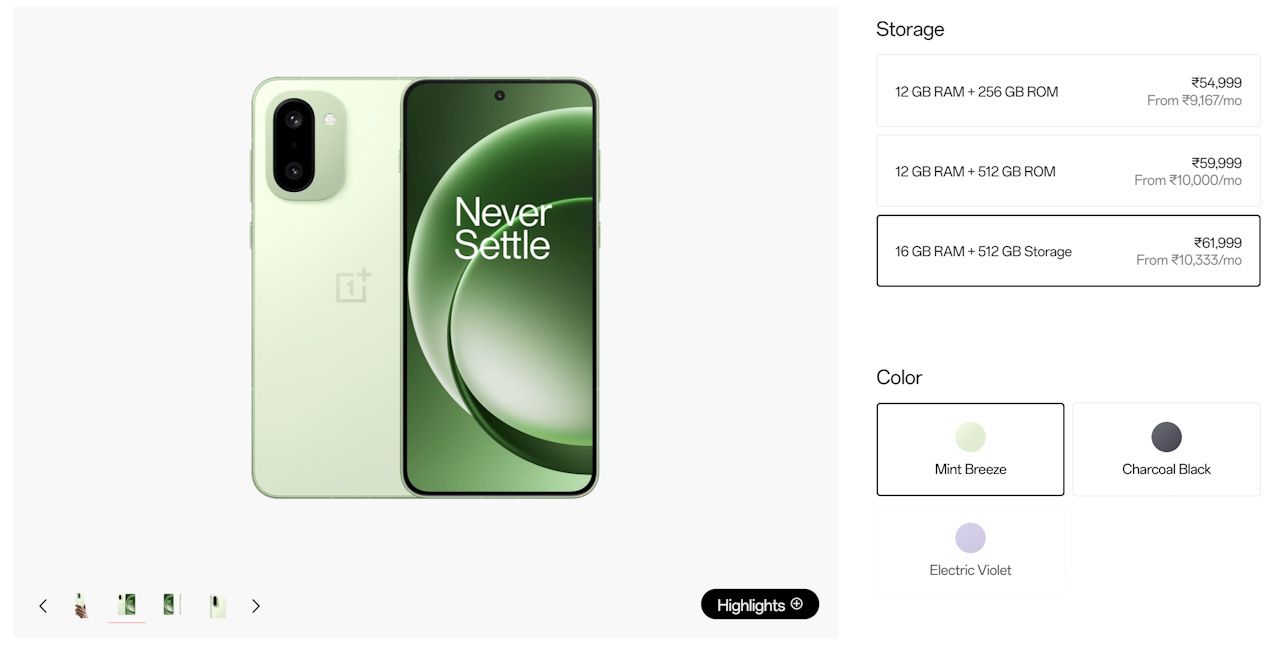 OnePlus 15R new 16 GB + 512 GB variant in India OnePlus 15R new 16 GB + 512 GB variant in India