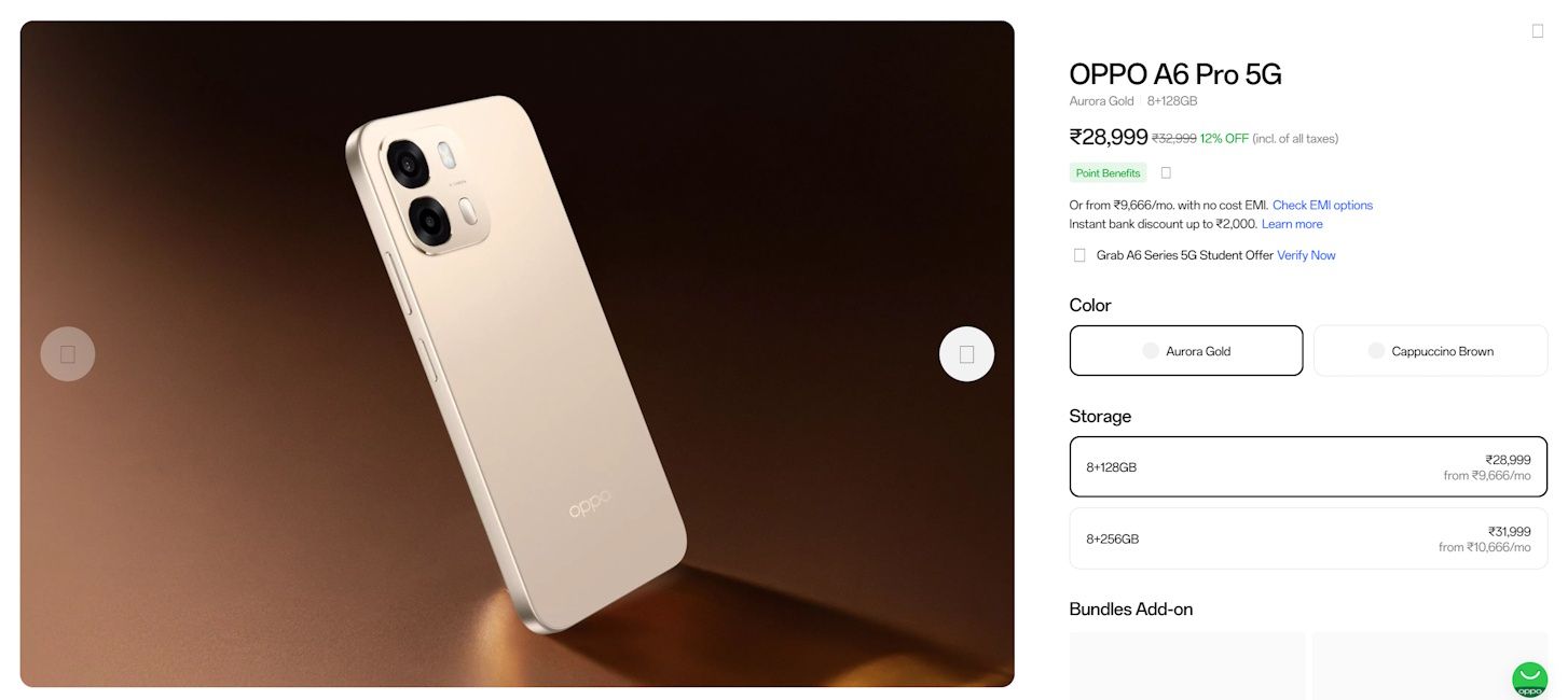 Oppo A6 Pro price hike