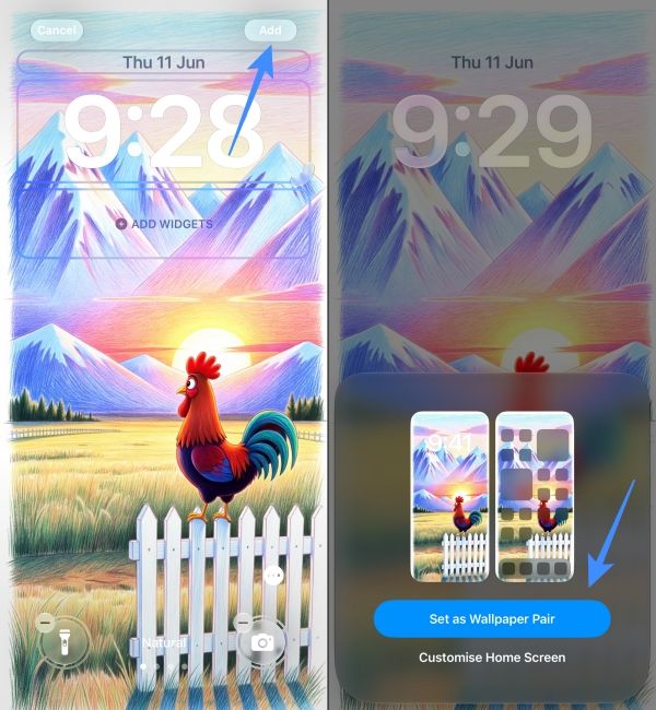 Set Generated Image Wallpaper on your iPhone