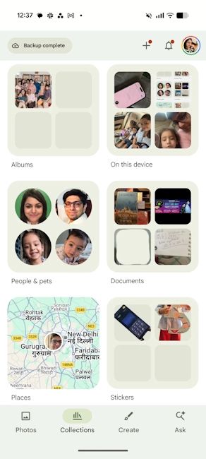 Google Photos on Android can now store stickers in Collections tab