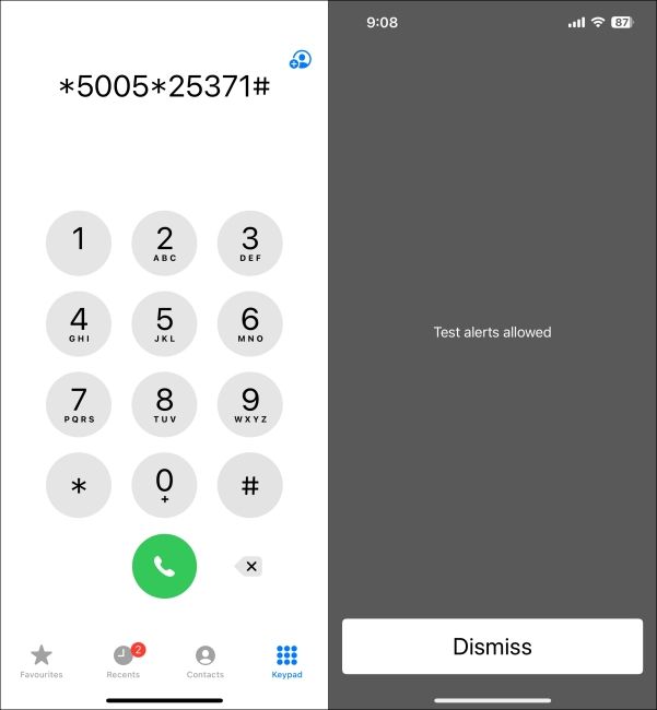Turn on iPhone Test Alert Settings with secret codes Turn on iPhone Test Alert Settings with secret codes
