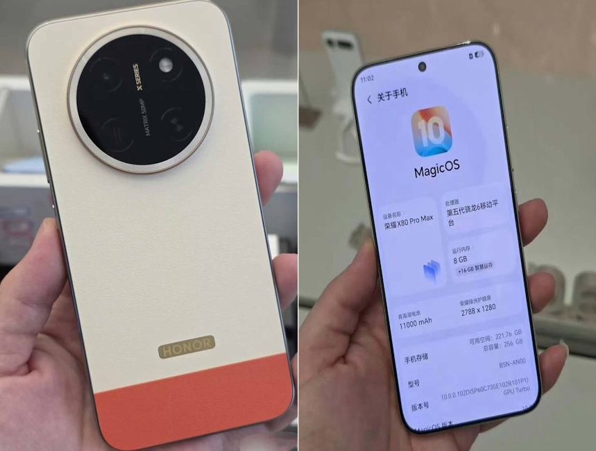 Honor X80 Pro Max from back and front Honor X80 Pro Max from back and front