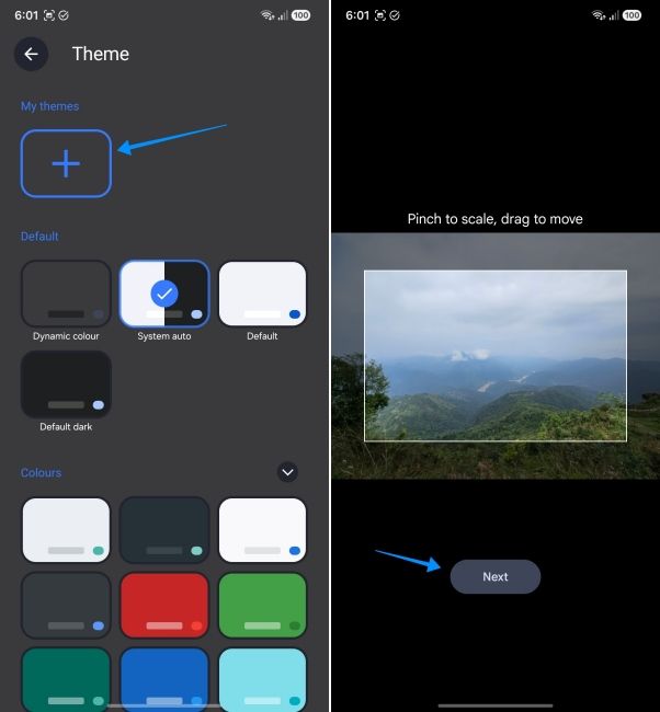 screenshot from an android phone showing how to put picture on gboard background
