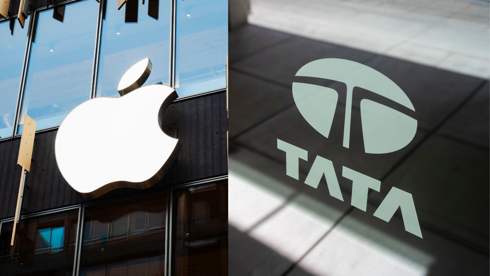 Apple and Tata logos on the corporate offices