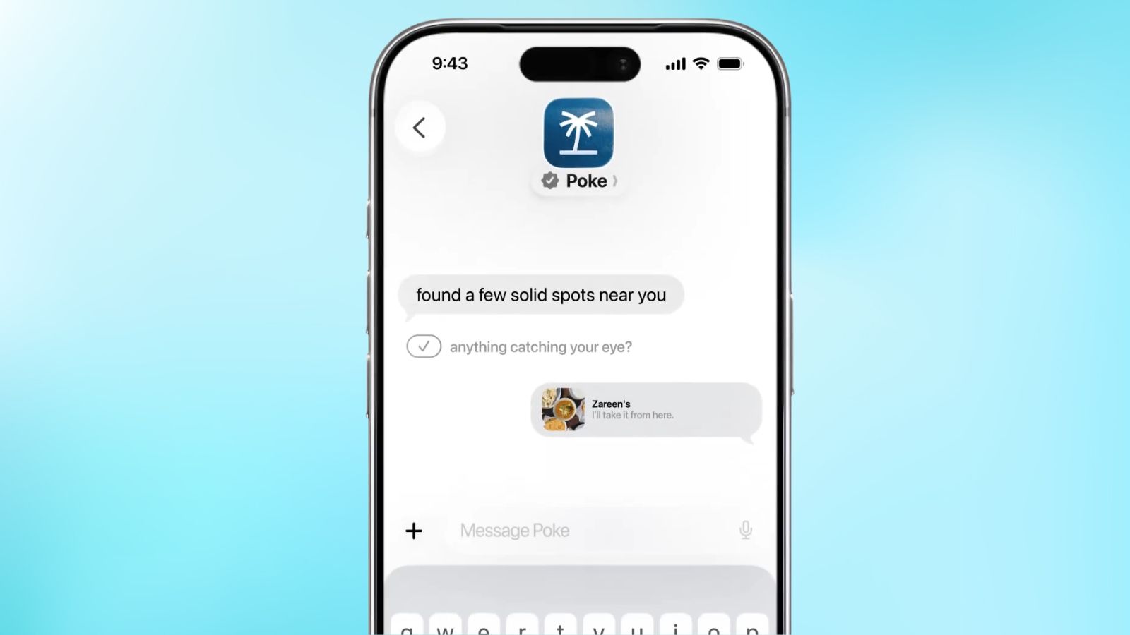 Apple iMessage Poke interface showcased