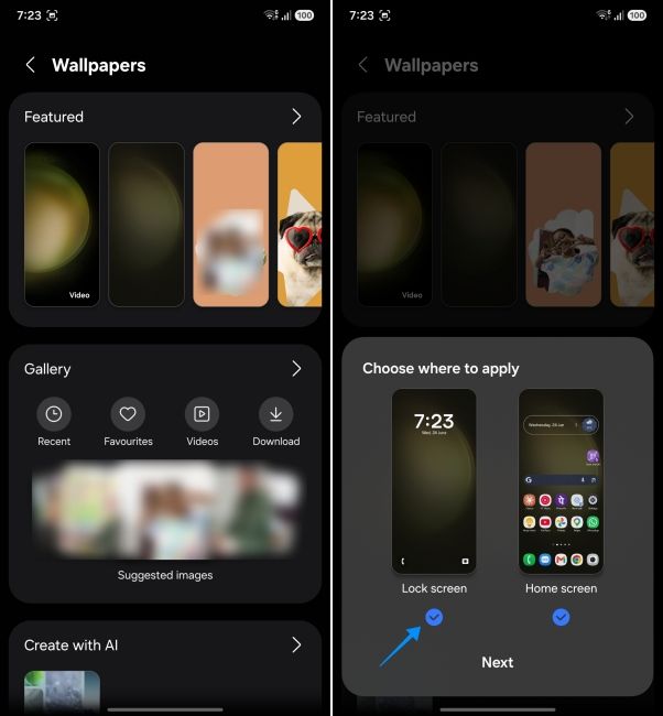 screenshot from samsung phone showing how to set new wallpaper on lock screen and home screen screenshot from samsung phone showing how to set new wallpaper on lock screen and home screen