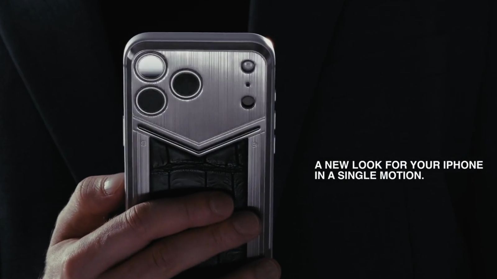 iPhone 17 Pro Max caviar snap-on magnetic back plate
