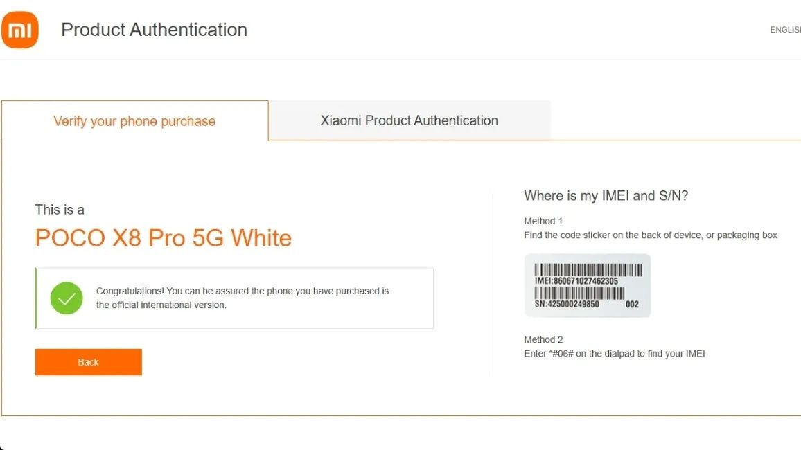 xiaomi product authentication page verifying device via serial number xiaomi product authentication page verifying device via serial number