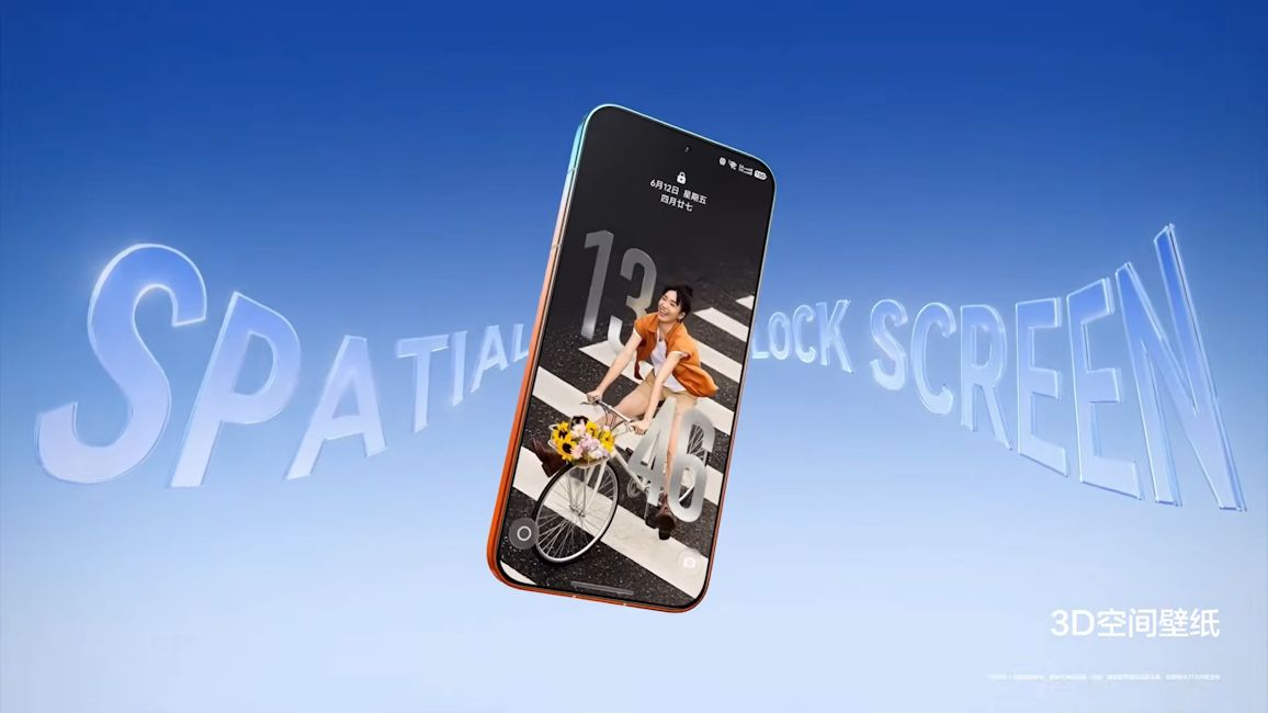 HarmonyOS 7 spatial lock screen showcased HarmonyOS 7 spatial lock screen showcased