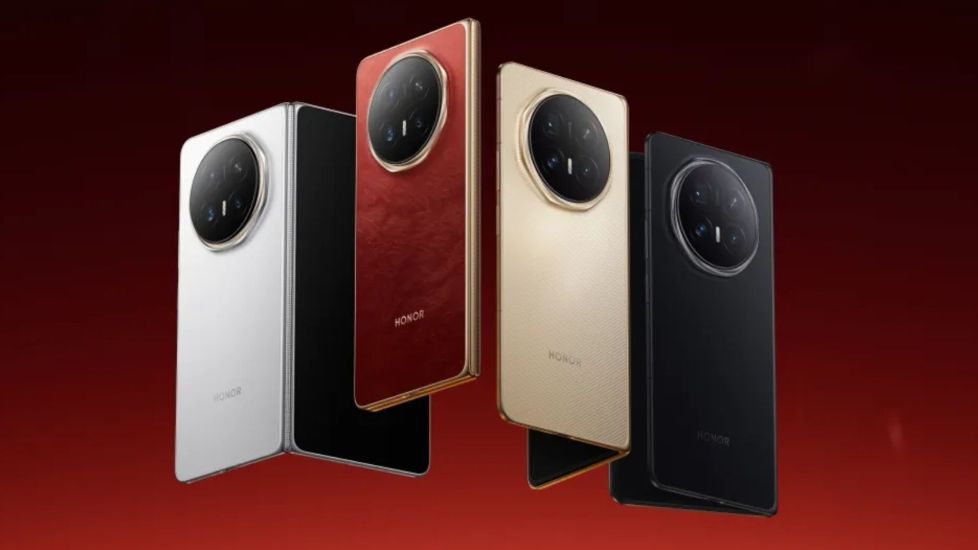 Honor Magic V6 smartphone from the back in all colour options
