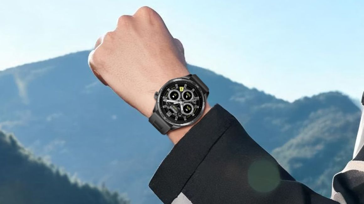 Honor Watch 6 black in hand design showcased