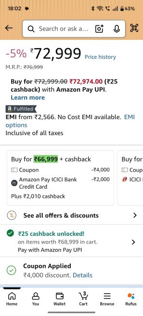 iQOO 15 page on Amazon mobile app iQOO 15 page on Amazon mobile app