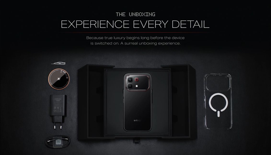 Infinix Note 60 Pro 5G Pininfarina Edition box contents