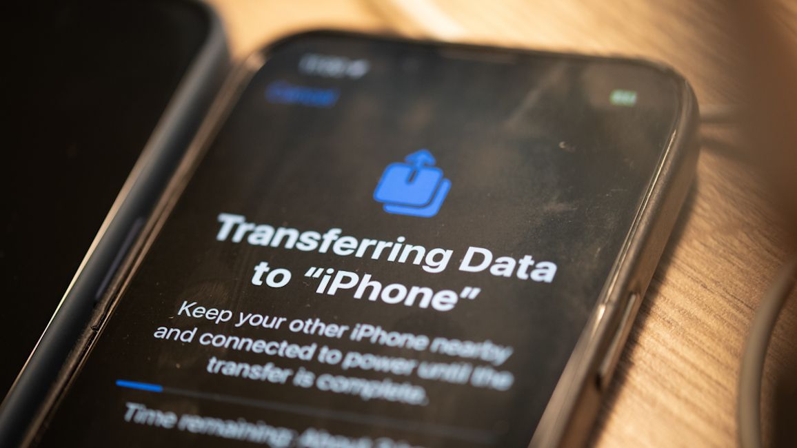 iPhone backup in progress stock image iPhone backup in progress stock image