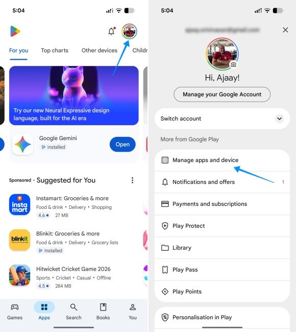 screenshot from pixel showing how to uninstall android apps from play store