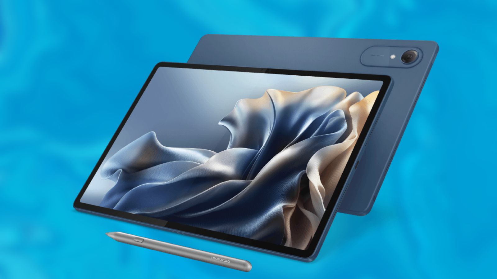Moto Pad 70 Pro blue front and back design