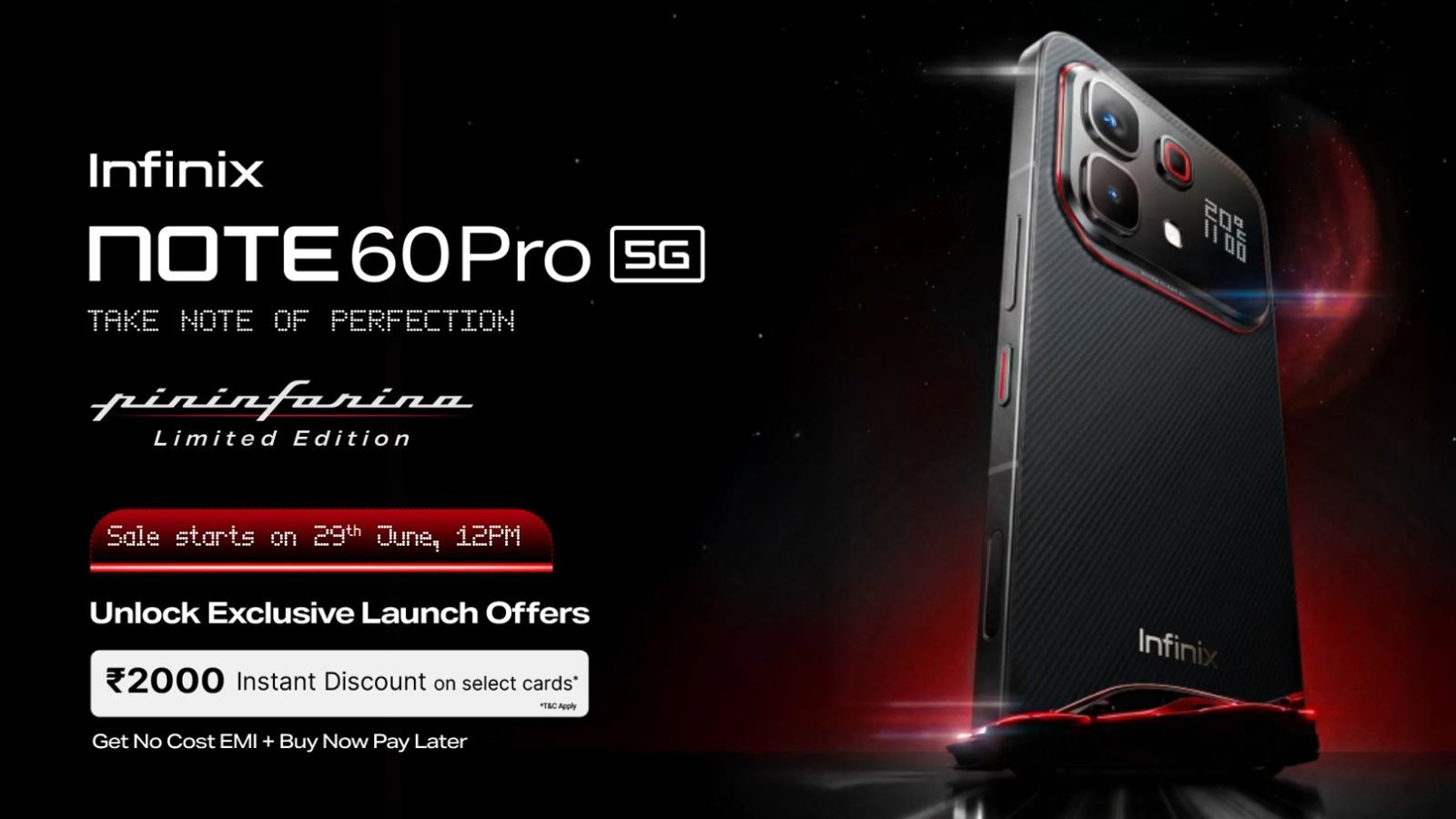 Infinix Note 60 Pro Pininfarina Limited Edition launched in India