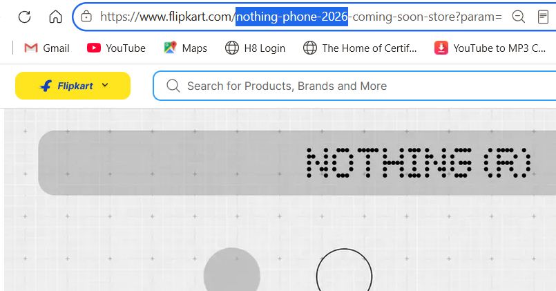 Nothing Phone b Flipkart URL hint Nothing Phone b Flipkart URL hint