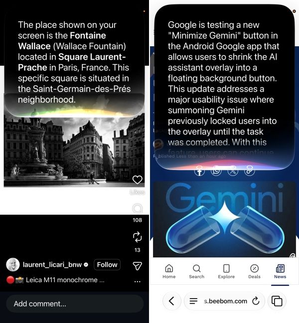 screenshot from iphone running ios 27 developer beta showing siri ai on-screen awareness