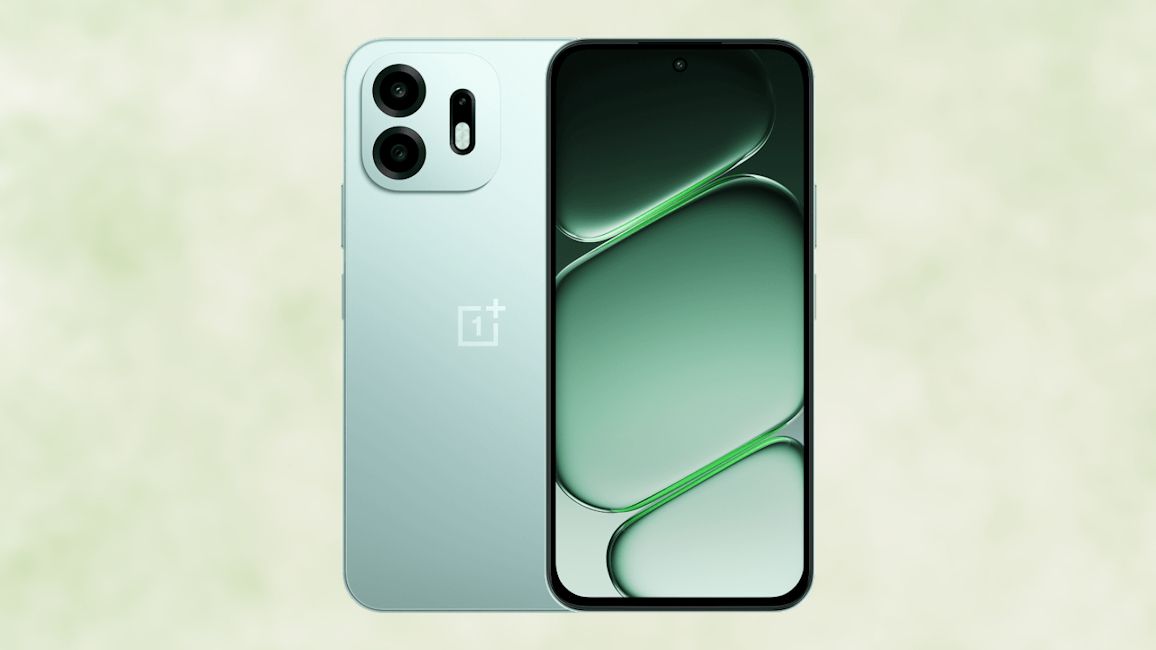 OnePlus N6 Mint front and back design showcased
