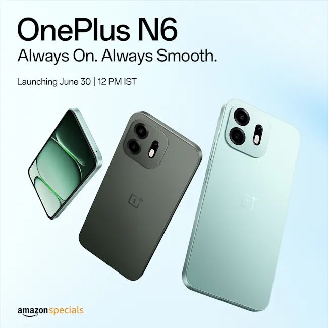 OnePlus N6 design and colourways showcased in official banner image