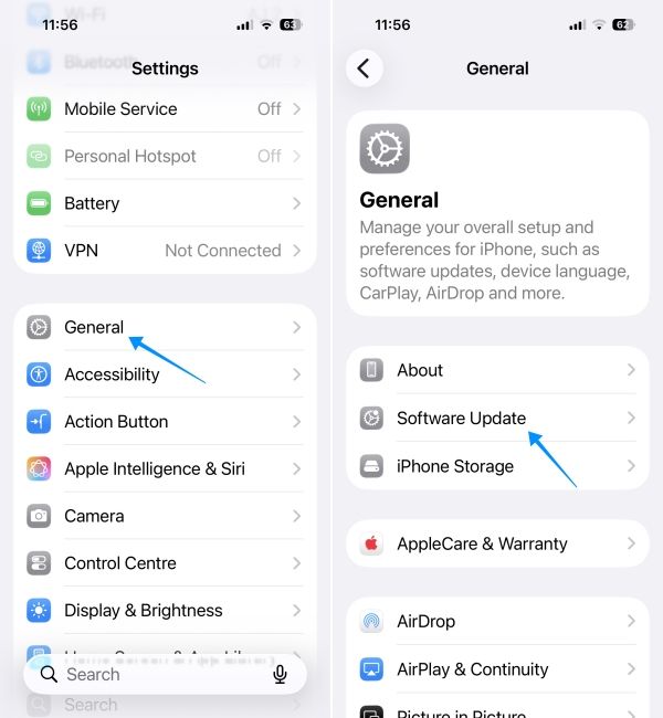 iphone screenshot showing software update page iphone screenshot showing software update page