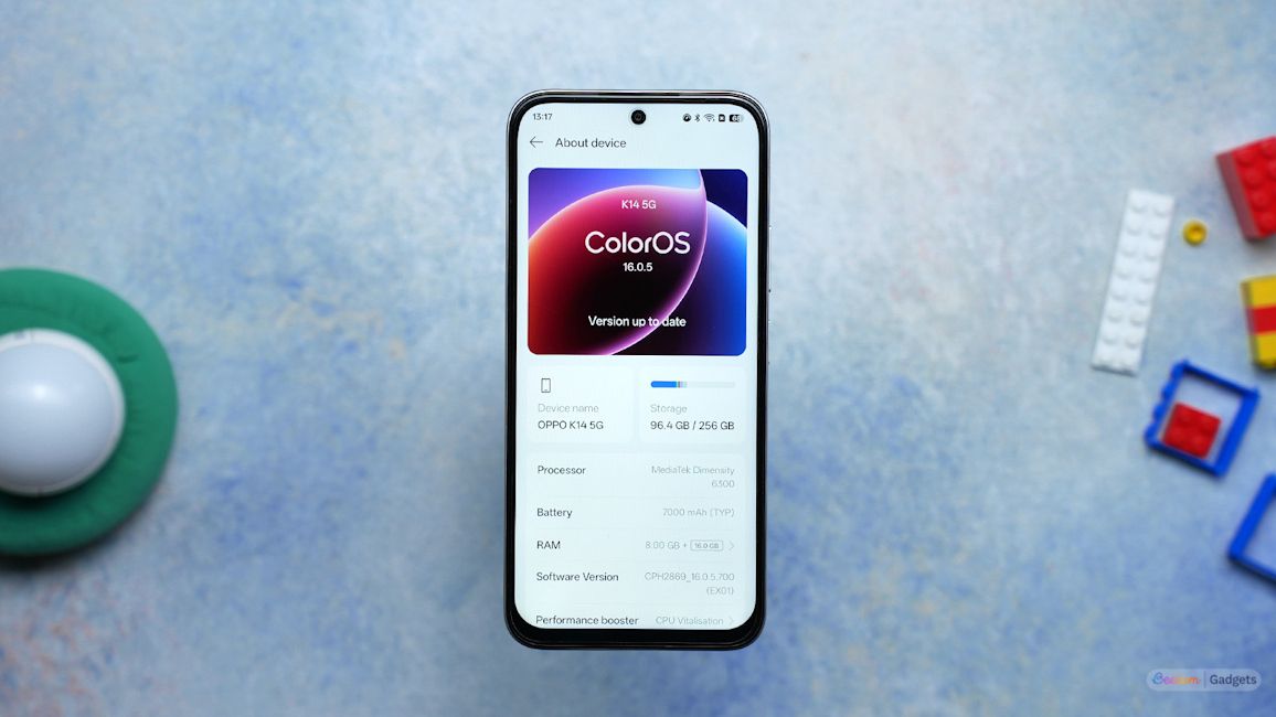 Oppo K14 5G ColorOS page Oppo K14 5G ColorOS page