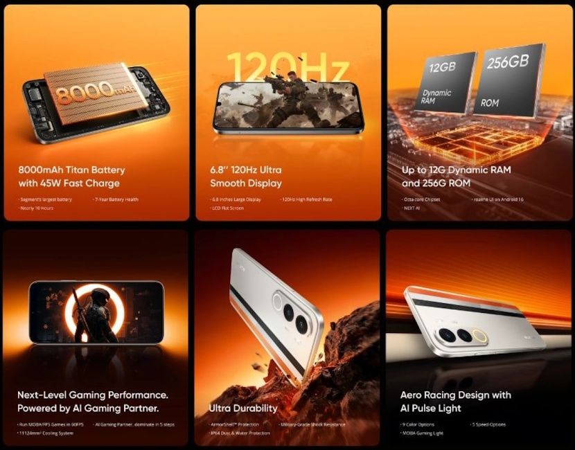Realme P4x 4G specs at a glance Realme P4x 4G specs at a glance