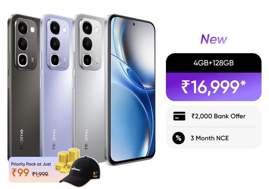 Realme P4R price and colourways showcased in official banner Realme P4R price and colourways showcased in official banner