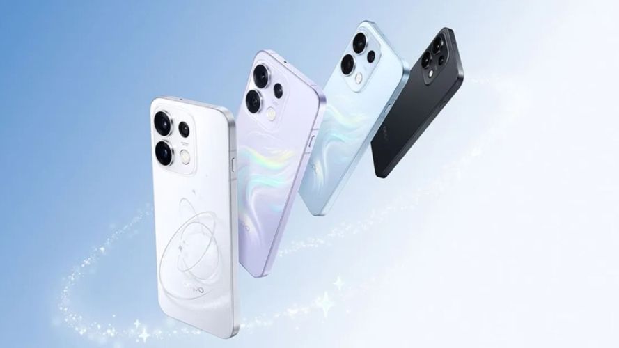 Oppo Reno 16 series from the back in different colours