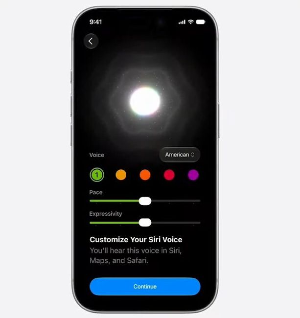 Siri AI customisation options showcased Siri AI customisation options showcased