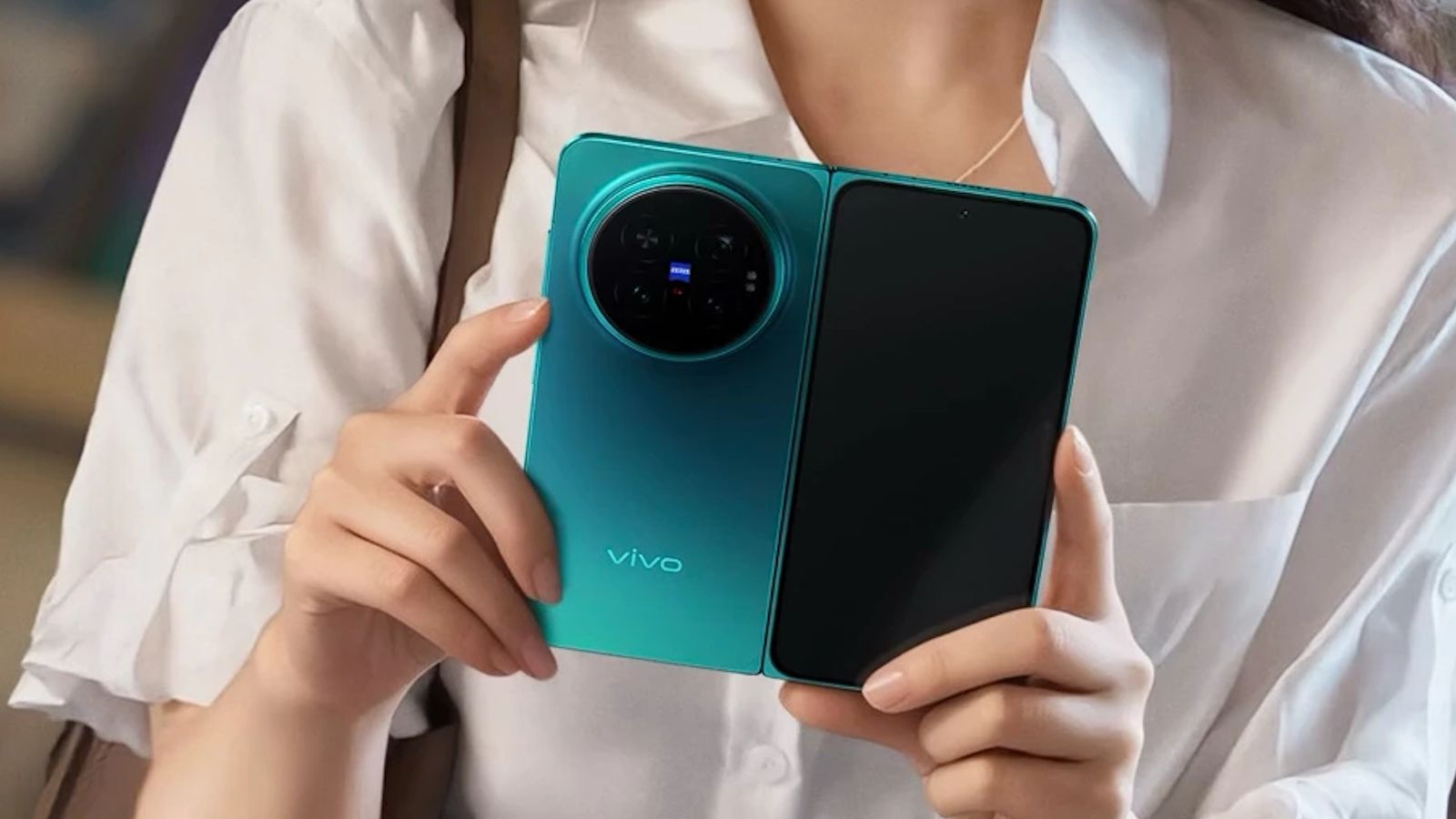 Vivo X Fold 6 from the back in Blue colourway