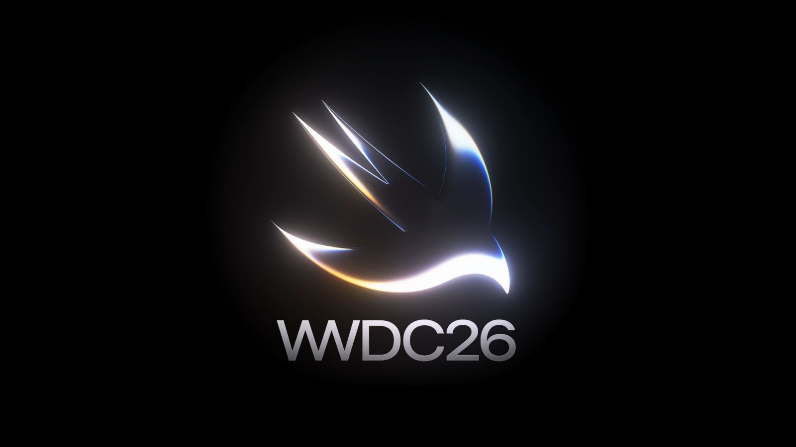 apple wwdc 2026 logo against dark background