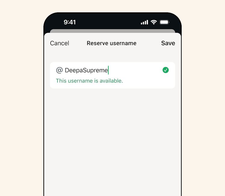 WhatsApp username reservations feature showcased