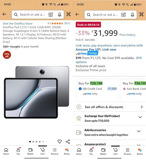 OnePlus Pad 2 Amazon Prime Day sale 2026 deal