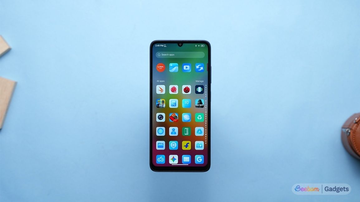 App drawer shown on the Lava Virat V1 5G App drawer shown on the Lava Virat V1 5G