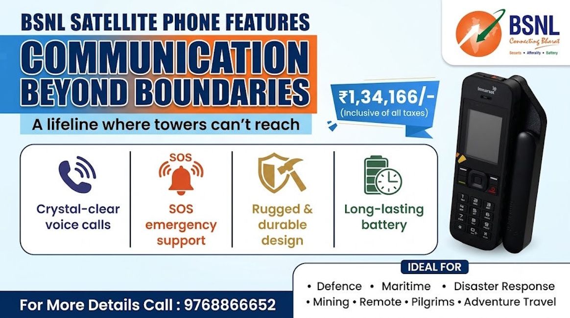 BSNL Satellite Phone price, specs and use cases