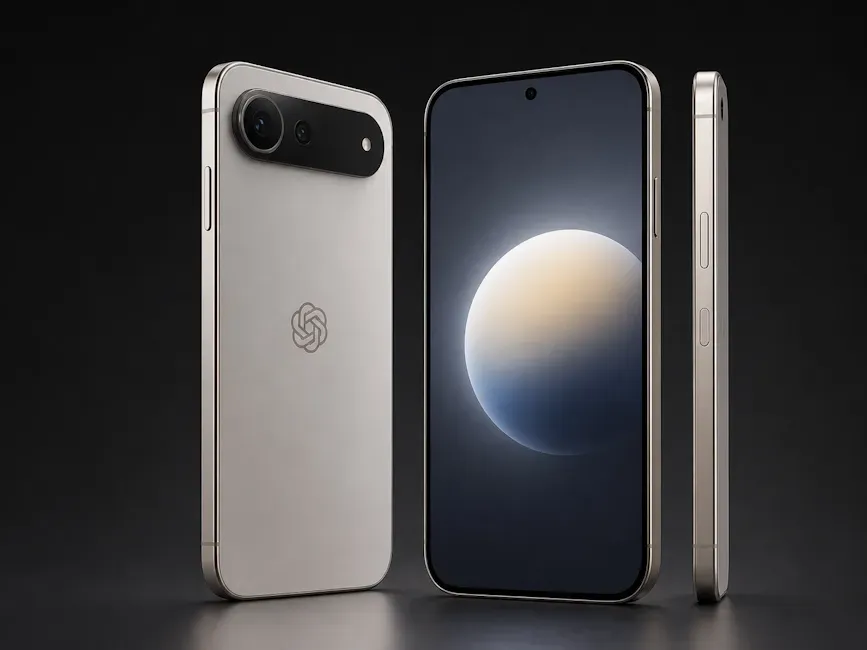 OpenAI ChatGPT concept phone render created using ChatGPT