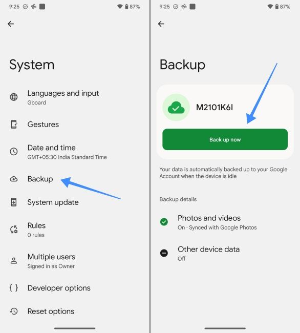 Create a Backup on Android Create a Backup on Android