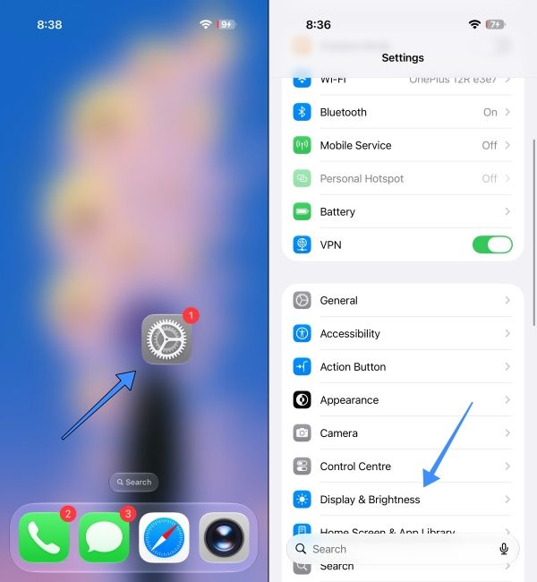 Go to Accessibility settings on iPhone Go to Accessibility settings on iPhone