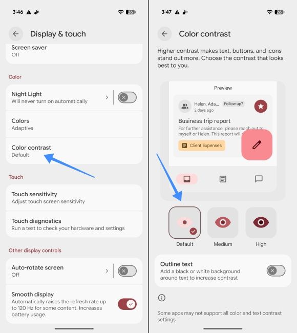 Go to Display settings on a Pixel Phone and turn off night light Go to Display settings on a Pixel Phone and turn off night light