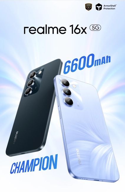 Realme 16x 5G leaked promo image for global markets