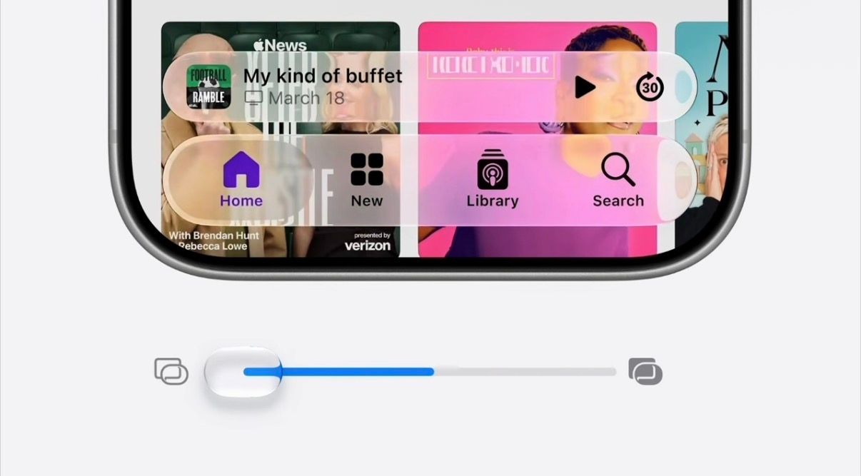 iOS 27 Liquid Glass slider iOS 27 Liquid Glass slider